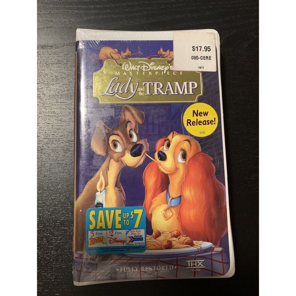 Disney Lady and the Tramp VHS Unopened Clamshell